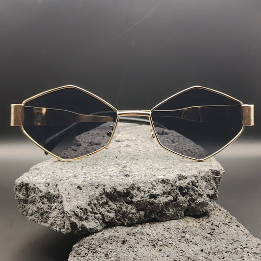 Lentes de Sol para Mujer, Estilo Casual, Boutique, Gafas, Color Sólido, Tendencia, Hexagonal, Unisexo, Geométrico, Moda