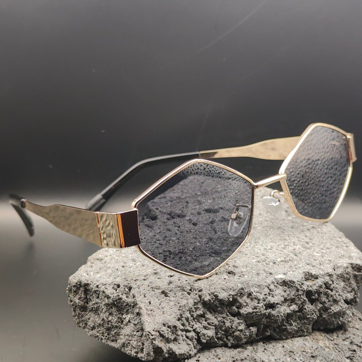 Lentes de Sol para Mujer, Estilo Casual, Boutique, Gafas, Color Sólido, Tendencia, Hexagonal, Unisexo, Geométrico, Moda