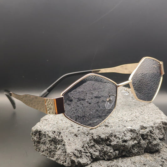 Lentes de Sol para Mujer, Estilo Casual, Boutique, Gafas, Color Sólido, Tendencia, Hexagonal, Unisexo, Geométrico, Moda