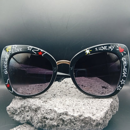 Lentes de Sol para Mujer, Estilo Retro, Boutique, Gafas, Color Sólido, Letras, Ojo de Gato, Tendencia, Unisexo, Moda, Geométrico