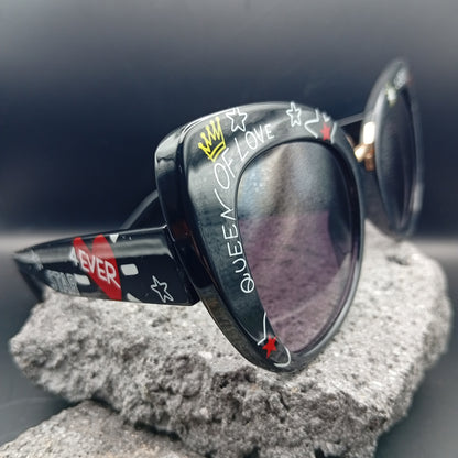 Lentes de Sol para Mujer, Estilo Retro, Boutique, Gafas, Color Sólido, Letras, Ojo de Gato, Tendencia, Unisexo, Moda, Geométrico