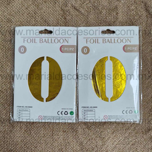 Globo Metálico, Color Dorado, Fiesta, Cumpleaños, Número Cero, Aniversario, Artículos para Fiesta, Decoración