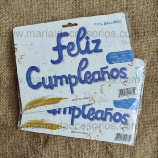 Globo Metálico, Color Azul, Feliz Cumpleaños, Artículos para Fiesta, Decoración, Letras