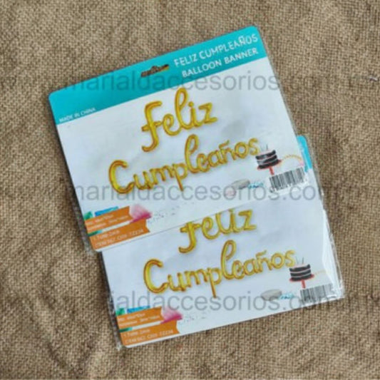 Globo Metálico, Color Dorado, Feliz Cumpleaños, Artículos para Fiesta, Decoración, Letra
