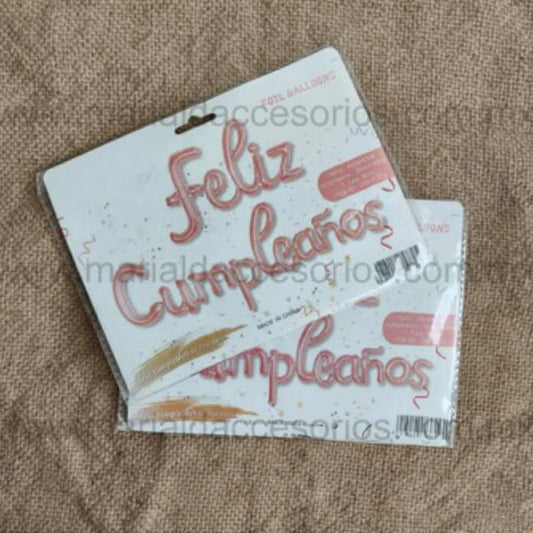 Globo Metálico, Color Oro Rosa, Feliz Cumpleaños, Artículos para Fiesta, Decoración, Letra