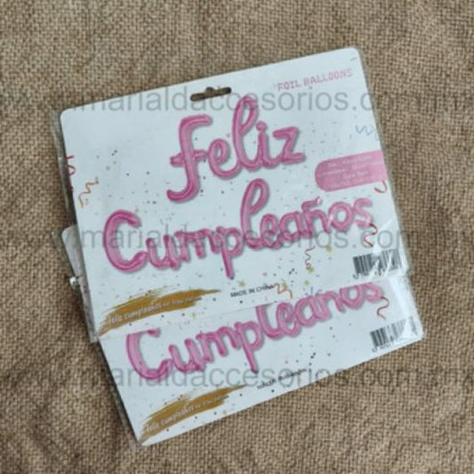Globo Metálico, Color Rosa, Feliz Cumpleaños, Artículos para Fiesta, Decoración, Letras