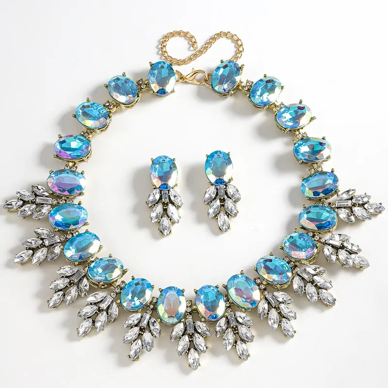 Juego de Joyería, Moda, Joyería de Fantasía, Conjunto, Estilo Elegante, Forma de Óvalo, Colgante, Aleación, Unisexo, Pendientes, Diamantes de Imitación