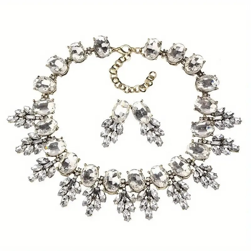 Juego de Joyería, Moda, Joyería de Fantasía, Conjunto, Estilo Elegante, Forma de Óvalo, Colgante, Aleación, Unisexo, Pendientes, Diamantes de Imitación