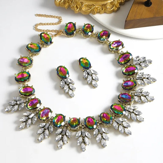 Juego de Joyería, Moda, Joyería de Fantasía, Conjunto, Estilo Elegante, Forma de Óvalo, Colgante, Aleación, Unisexo, Pendientes, Diamantes de Imitación