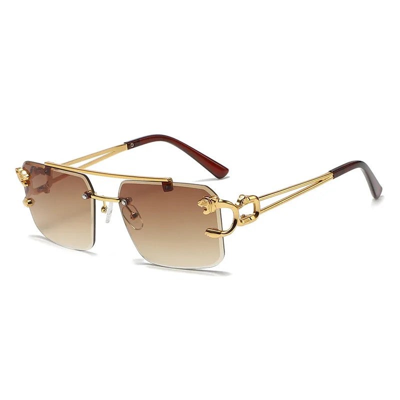 Lentes de Sol para Hombre, Estilo Moderno, Boutique, Gafas, Color Sólido, Leopardo, Unisexo, Cuadrado, Geométrico, Moda