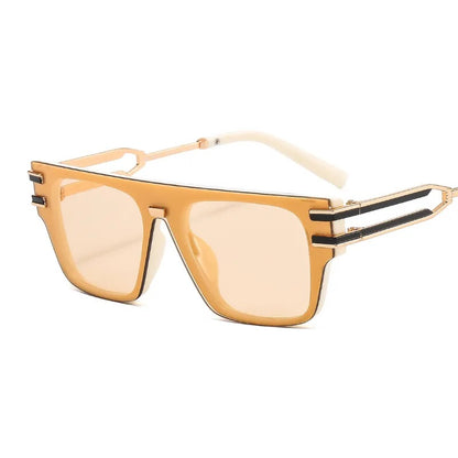 Sunglasses for Men, Modern Style, Fashion, Geometric, Full Frame, Boutique, Glasses, Unisex, Strawberry, Solid Color