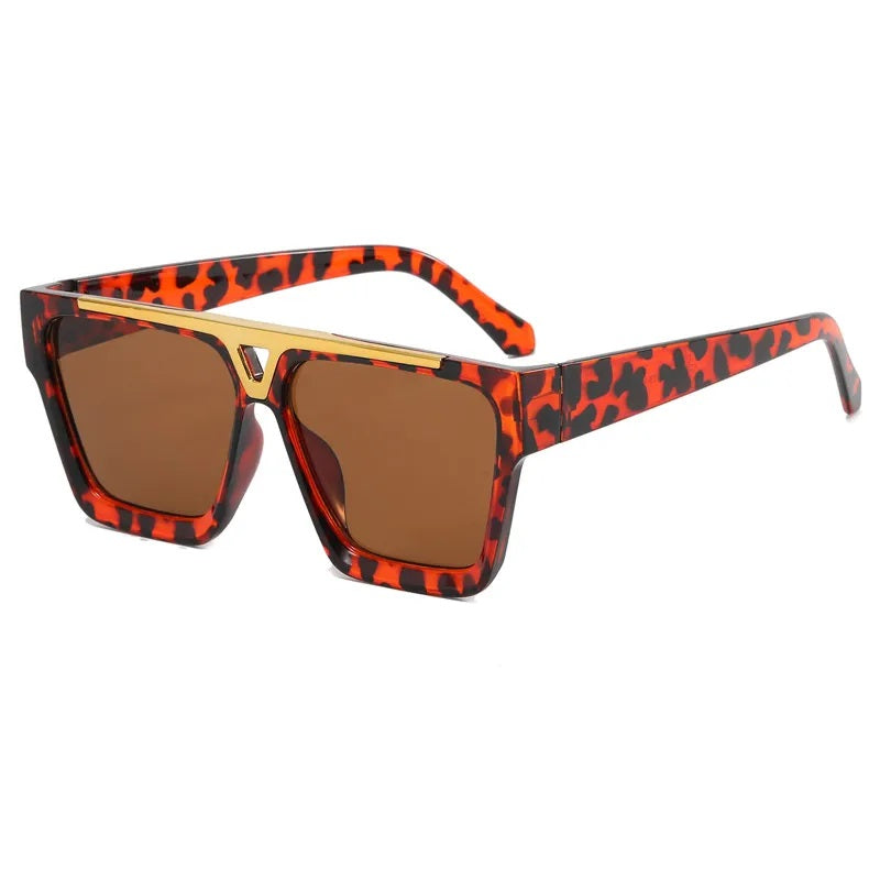 Lentes de Sol para Hombre, Estilo Moderno, Cuadrado, Marco Completo, Boutique, Gafas, Unisexo, Geométrico, Color Sólido, Moda