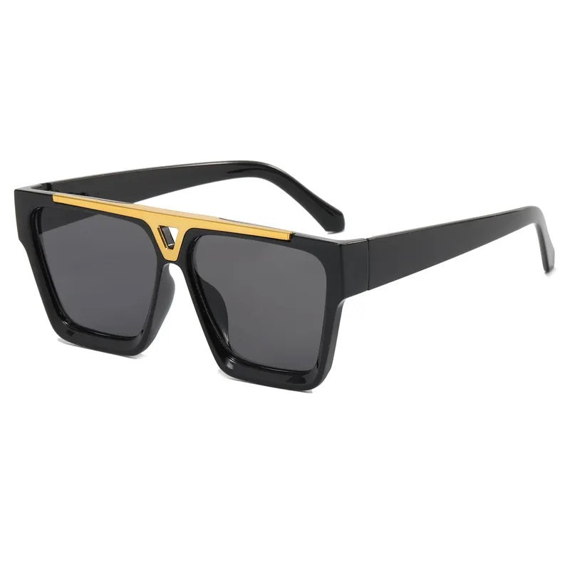 Lentes de Sol para Hombre, Estilo Moderno, Cuadrado, Marco Completo, Boutique, Gafas, Unisexo, Geométrico, Color Sólido, Moda