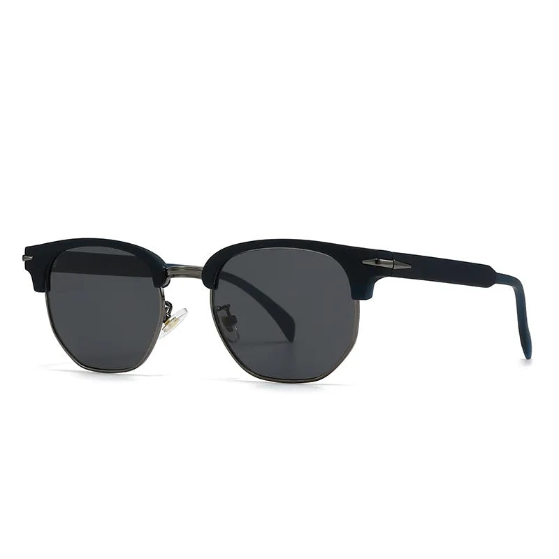 Lentes de Sol para Hombre, Estilo Clásico, Moderno, Boutique, Gafas, Color Sólido, Unisexo, Cuadrado, Geométrico, Moda, Medio Marco
