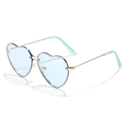 Lentes de Sol para Mujer, Estilo Casual, Forma de Corazón, Boutique, Gafas, Color Transparente, Unisexo, Moda