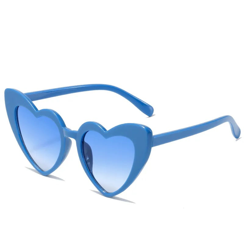 Sunglasses for Women Casual Style Heart Shape Boutique Glasses Unisex Fashion Full Frame Solid Color