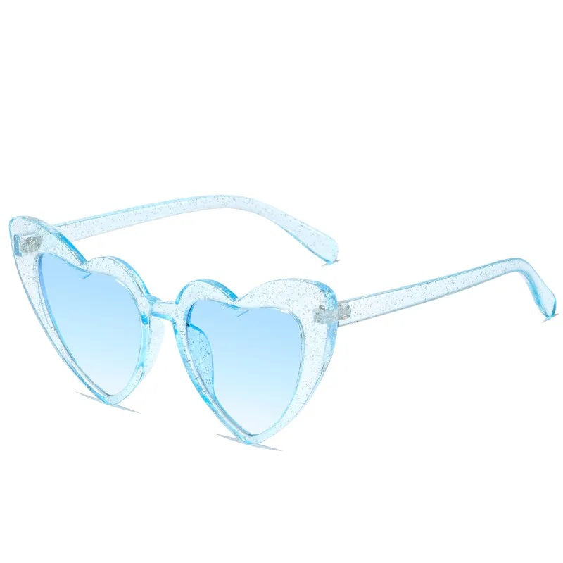 Sunglasses for Women Casual Style Heart Shape Boutique Glasses Unisex Fashion Full Frame Solid Color