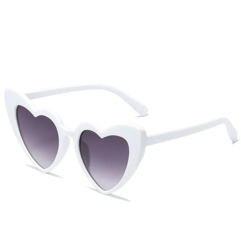 Sunglasses for Women Casual Style Heart Shape Boutique Glasses Unisex Fashion Full Frame Solid Color