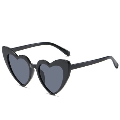 Sunglasses for Women Casual Style Heart Shape Boutique Glasses Unisex Fashion Full Frame Solid Color