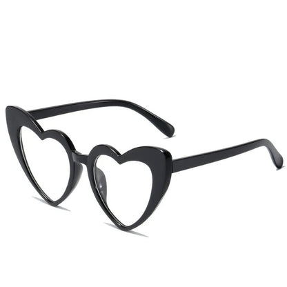 Sunglasses for Women Casual Style Heart Shape Boutique Glasses Unisex Fashion Full Frame Solid Color