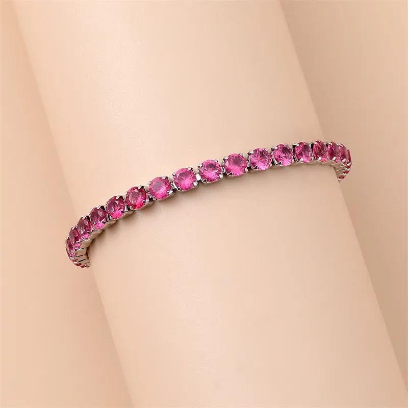 Stainless Steel Bracelet, Boutique, Plating, Fine Jewelry, Elegant Style, Unisex, Fashion, Solid Color, Shiny, Diamonds
