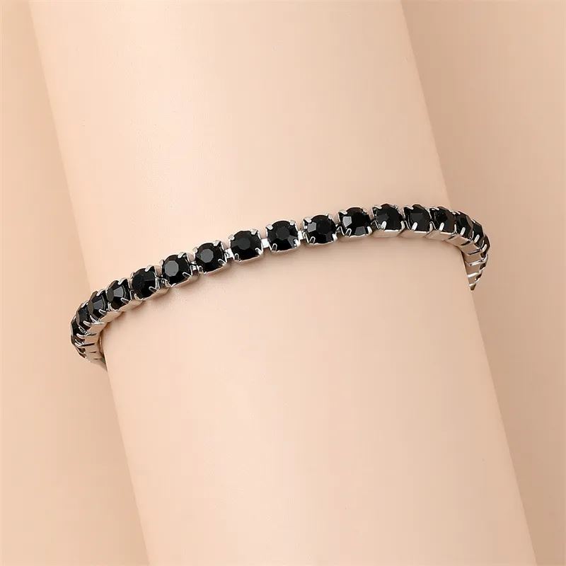 Stainless Steel Bracelet, Boutique, Plating, Fine Jewelry, Elegant Style, Unisex, Fashion, Solid Color, Shiny, Diamonds