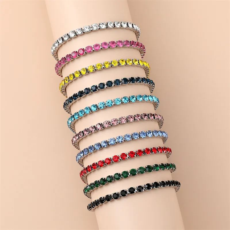 Stainless Steel Bracelet, Boutique, Plating, Fine Jewelry, Elegant Style, Unisex, Fashion, Solid Color, Shiny, Diamonds